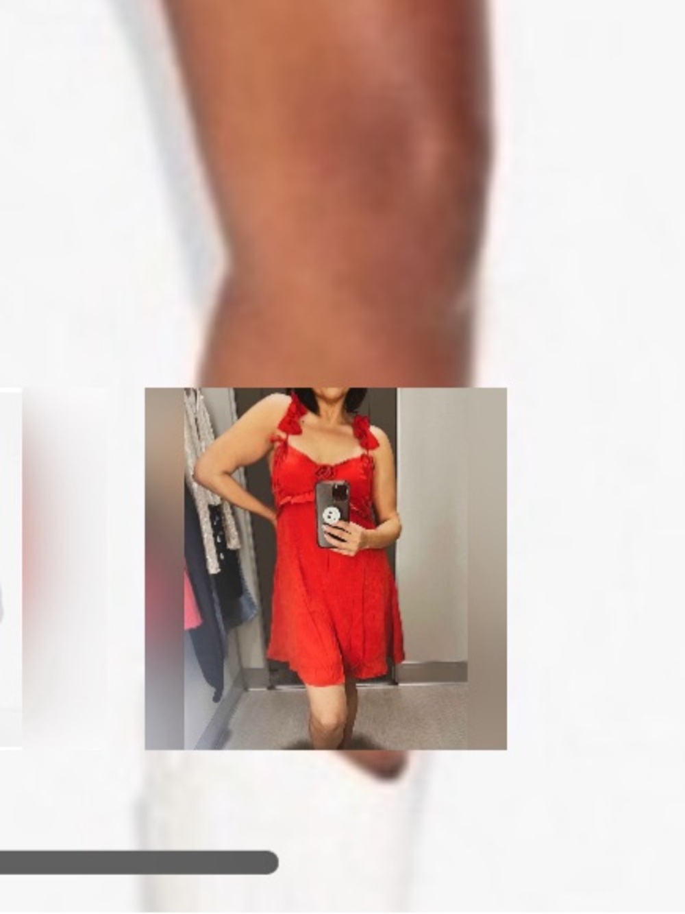 Target Red Ruffle Strap Mini Dress - Picture 4 of 4